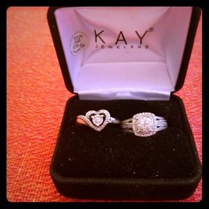 Engagement ring and promise ring